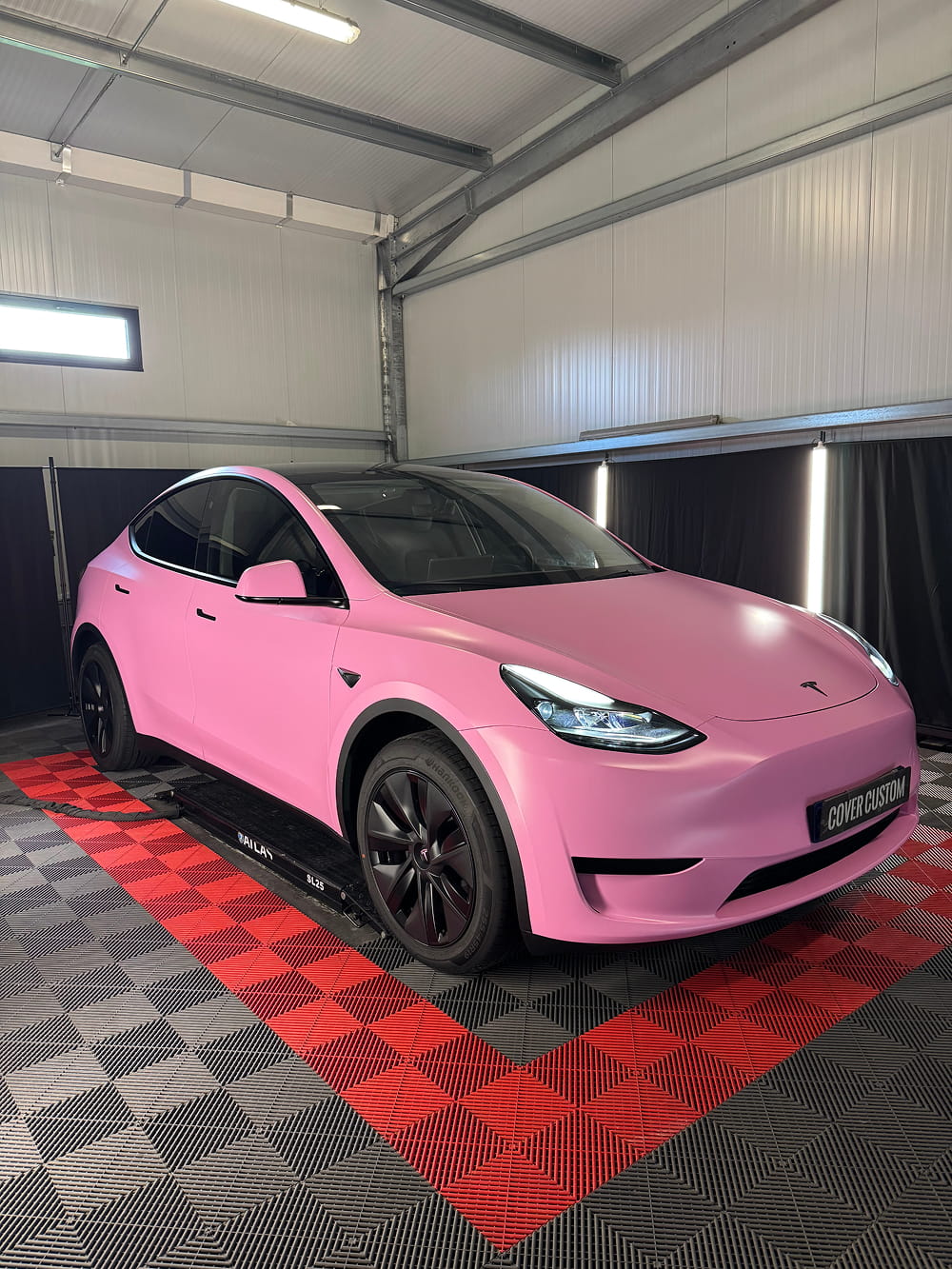 Tesla Model Y Rose Bubble Gum